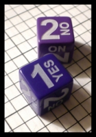 Dice : Dice - 6D - Chessex Yes or No Dice Mixed Blue and Purple - Gen Con Aug 2010